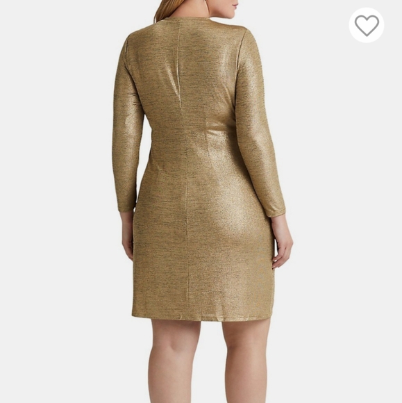Lauren Ralph Lauren Gold Midi Dress - Picture 2 of 7